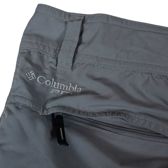 Columbia Gray Nylon Hiking Capri Pants Size 16 Gorpcore Cargo Packable Travel - Picture 5 of 10